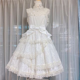 アンジェリックプリティー(Angelic Pretty)のAngelic Pretty プリンセスJSK 白(ひざ丈ワンピース)