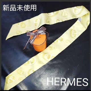 エルメス(Hermes)の新品未使用☆HERMES ツイリー   シェーヌダンクル  ライトグリーン(バンダナ/スカーフ)