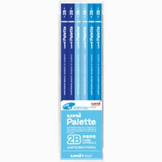 ミツビシエンピツ(三菱鉛筆)の三菱鉛筆 uni かきかた鉛筆 ユニパレット 2B ブルー 1ダース 12本(鉛筆)