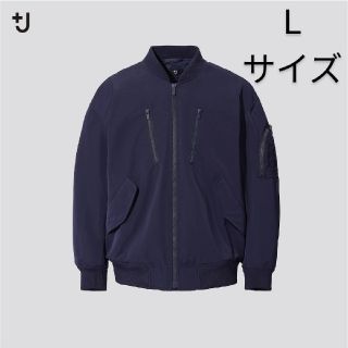 ユニクロ(UNIQLO)の【新品未使用】UNIQLO +J オーバーサイズブルゾン ネイビー L(ブルゾン)