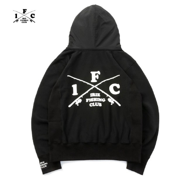 IRIE LIFE(アイリーライフ)のIRIE FISHING CLUB　HOODIE 黒 S メンズのトップス(パーカー)の商品写真