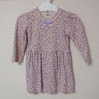 □美品□bijou&bee 花柄ブーケワンピース 80cm(ワンピース)