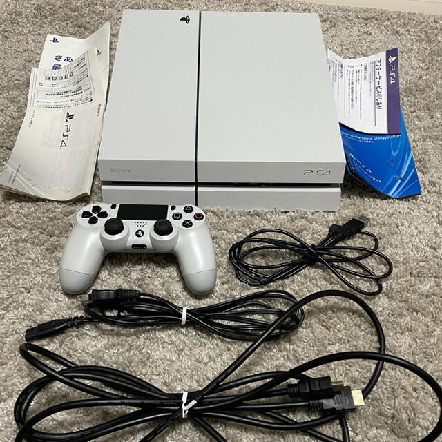 美品 PlayStation 4 本体ホワイト(CUH-1100A)ゲーム - 家庭用ゲーム機本体