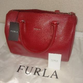 フルラ(Furla)の最終価格！FURLA フルラ ボストン型 バッグ 赤(ハンドバッグ)