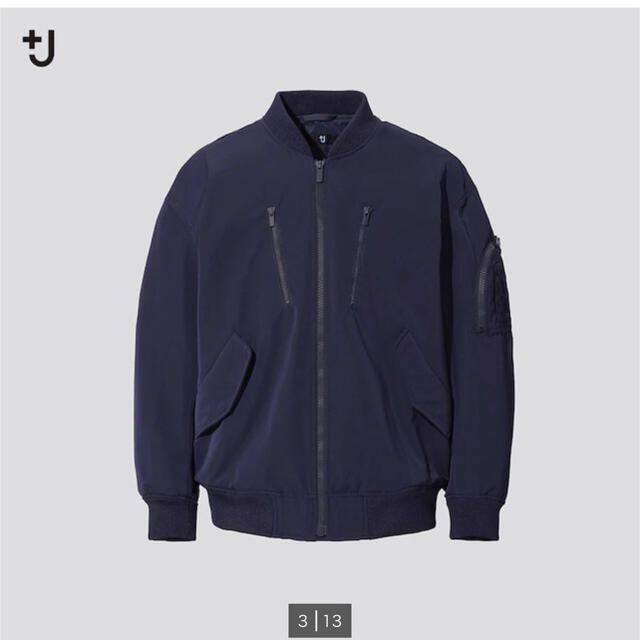 UNIQLO - 【ネイビー　M】ユニクロ +J オーバーサイズブルゾン