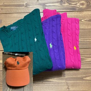 ラルフローレン(Ralph Lauren)のラルフローレン　ニット3色セット +キャップ(ニット/セーター)