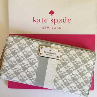 ケイトスペードニューヨーク(kate spade new york)の新品ケイトスペード グレーの濃淡スペードが可愛い長財布(長財布)