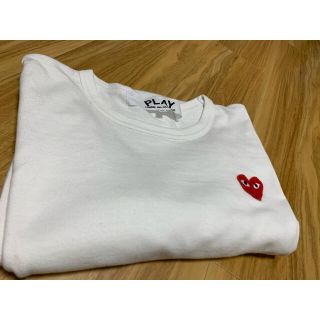 コムデギャルソン(COMME des GARCONS)のコムデギャルソン　プレイ　Tシャツ　ホワイト(Tシャツ/カットソー(七分/長袖))