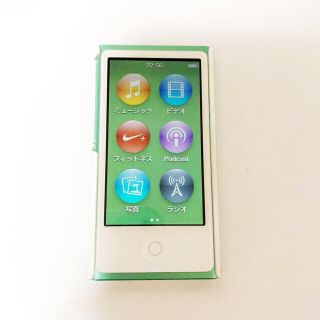 アイポッド(iPod)のiPod nano 7世代　グリーン(ポータブルプレーヤー)