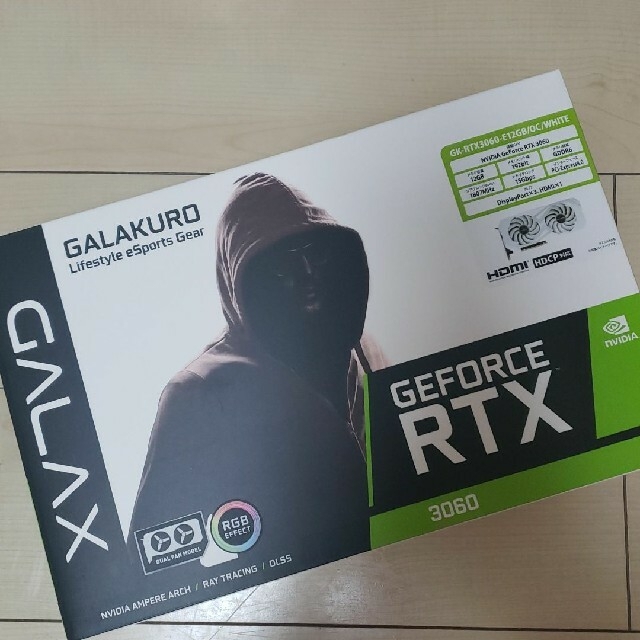 【はこぽす対応商品】 Geforce Galakuro 制限解除 RTX OC White 3060 PCパーツ