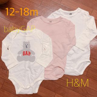 ベビーギャップ(babyGAP)の長袖ボディスーツ　12-18m(ロンパース)