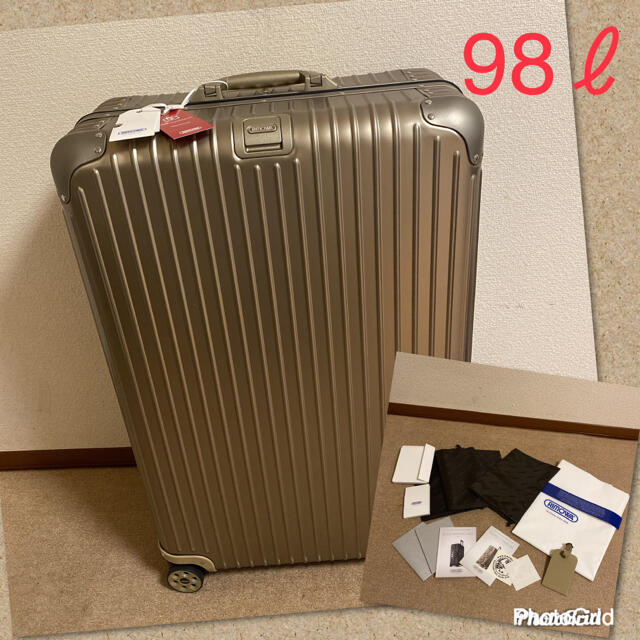 RIMOWA 4輪 トパーズ チタニウム 98L アルミ キャリーケース 金色