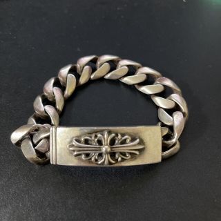 クロムハーツ フローラルクロス クラシックリンク ミニ ID ブレスレット SV925 ユニセックス CHROME HEARTS  【アパレル・小物】