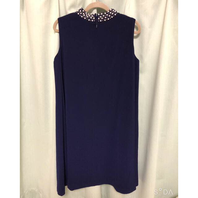 Pin‘X ノースリーブパーティードレス　ネイビー　クリーニング済 レディースのフォーマル/ドレス(ミディアムドレス)の商品写真