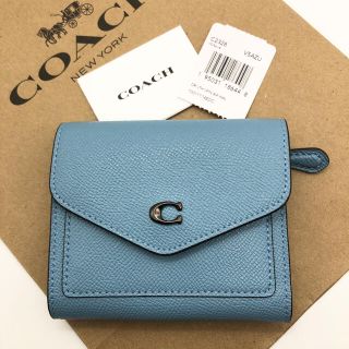 新品未使用 コーチ COACH三つ折財布ウィンスモールウォレット ブルーグレー