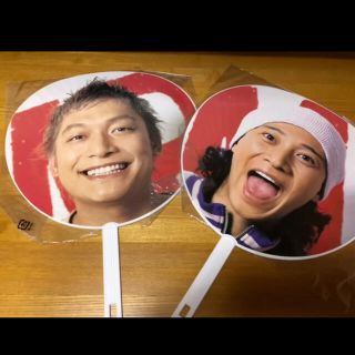 SMAP SAMPLE TOUR うちわ　中居正広　香取慎吾(アイドルグッズ)