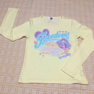 ピンクラテ(PINK-latte)のピンクラテ　XS 150  レモンイエローロンT(Tシャツ/カットソー)