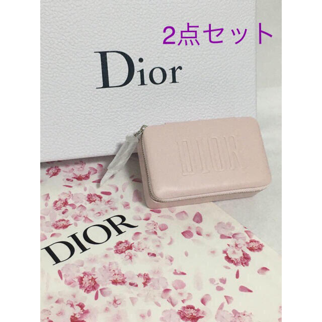 Dior(ディオール)の【新品】Dior 　非売品　ノベルティ　①ジュエリーケース　② 巾着　2点セット レディースのファッション小物(ポーチ)の商品写真