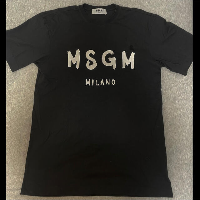 MSGM(エムエスジイエム)のMSGM  ロゴ Tシャツ ワンピース XS ブラック レディースのトップス(Tシャツ(半袖/袖なし))の商品写真