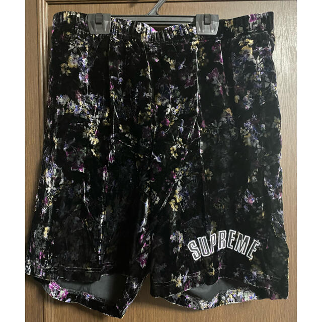 無料サンプルOK Supreme Floral Velour Short ハーフパンツ