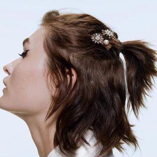 ビジュー キラキラ ヘアクリップ 2個セット(バレッタ/ヘアクリップ)