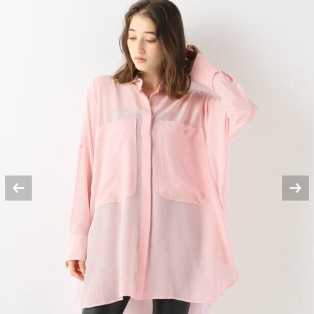 大量入荷 金麦 四季編 CM石原さとみ着用 コンビビッグポケットシャツ