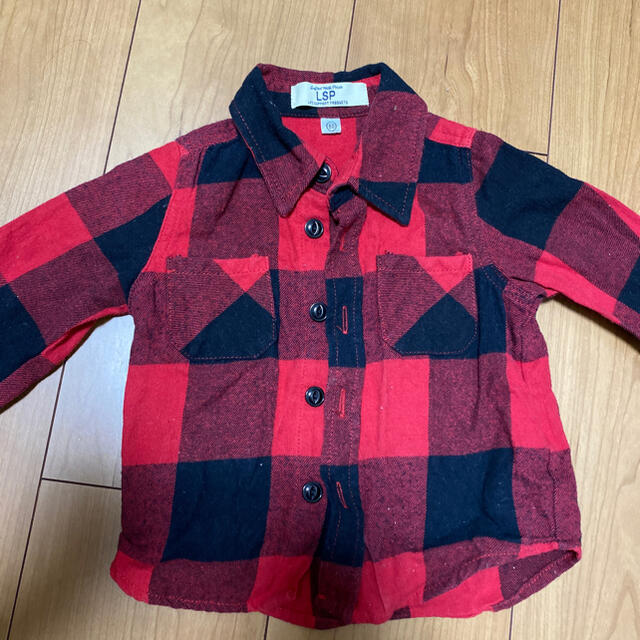 MARKEY'S(マーキーズ)のMARKY'S 赤チェックシャツ キッズ/ベビー/マタニティのベビー服(~85cm)(シャツ/カットソー)の商品写真