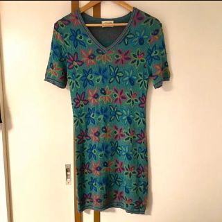 ミッソーニ(MISSONI)のVintage missoni 花柄　ワンピース　ミッソーニ　ワンピ(ミニワンピース)