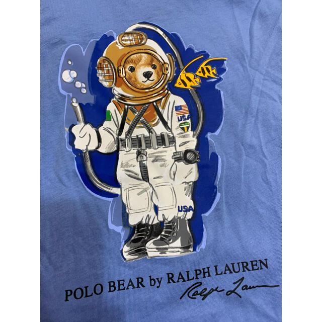 POLO RALPH LAUREN(ポロラルフローレン)の★POLO BEAR ★ラルフローレンポロベアフーデッドTシャツ5/115 キッズ/ベビー/マタニティのキッズ服男の子用(90cm~)(Tシャツ/カットソー)の商品写真