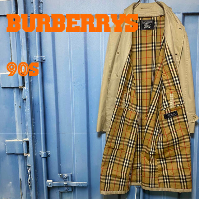 BURBERRY(バーバリー)の90s BURBERRY ノバチェック柄 バルマカーンコート old 古着 メンズのジャケット/アウター(ステンカラーコート)の商品写真