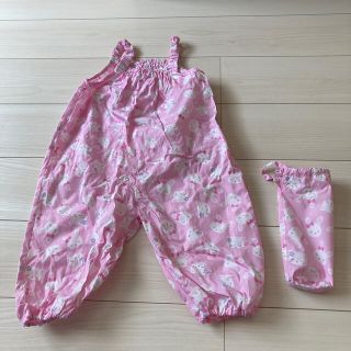 マザウェイズ(motherways)の美品size80〜90☆お砂場遊び着(カバーオール)