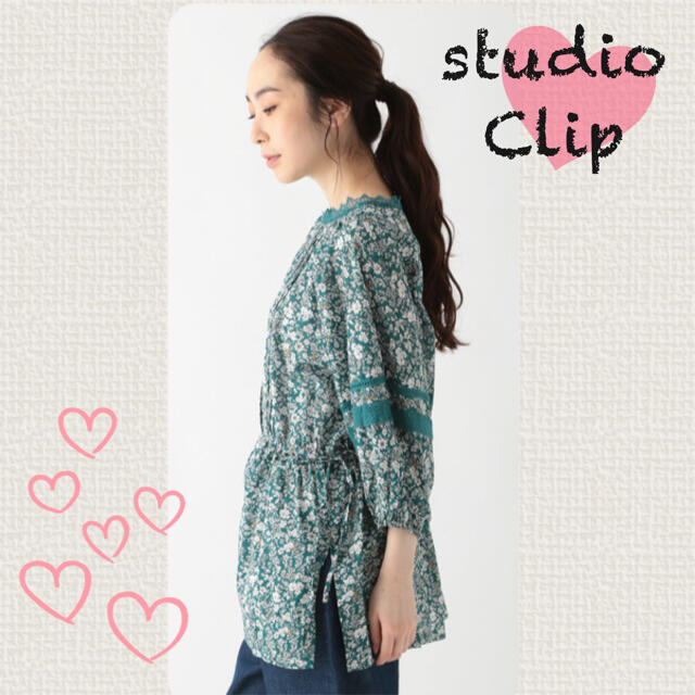 STUDIO CLIP(スタディオクリップ)のsale!新品タグ付☆studio CLIP☆フラワー柄レースチュニック レディースのトップス(シャツ/ブラウス(長袖/七分))の商品写真