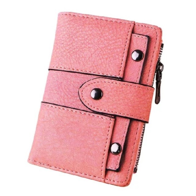 【ブラウン】レディース　二つ折り財布　パスケース付き レディースのファッション小物(財布)の商品写真
