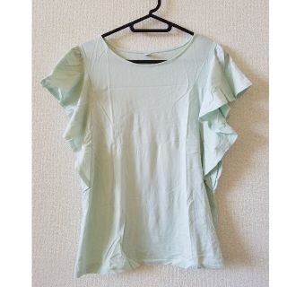 ユニクロ(UNIQLO)の■UNIQLO ユニクロ フリルスリーブT Tシャツ カットソー■(Tシャツ(半袖/袖なし))