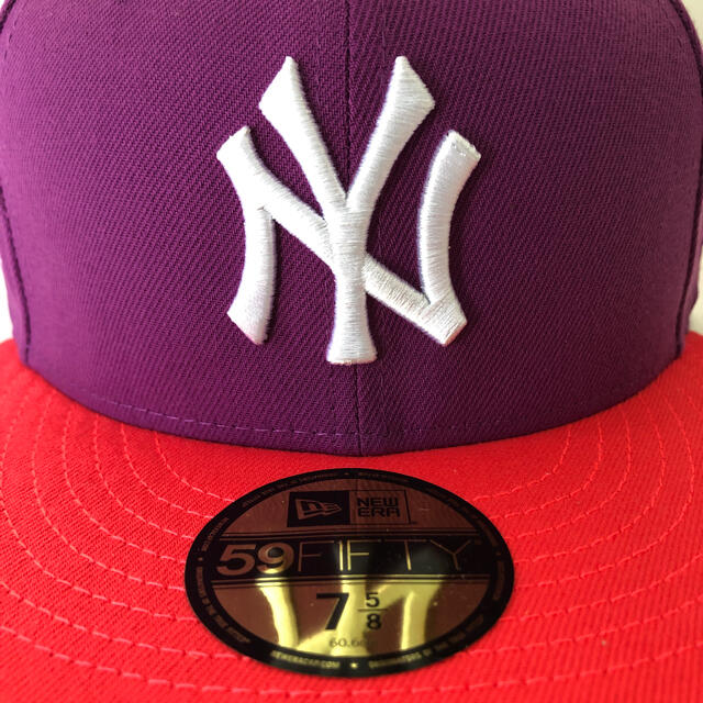 シンプルでおしゃれ New Era Cap ツバ裏パープル 1/2 ニューエラ