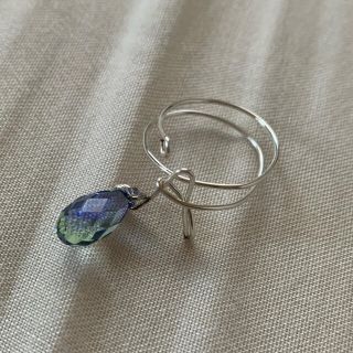 【ハンドメイド】ワイヤーアクセ　リング　【イニシャル　A】(リング)