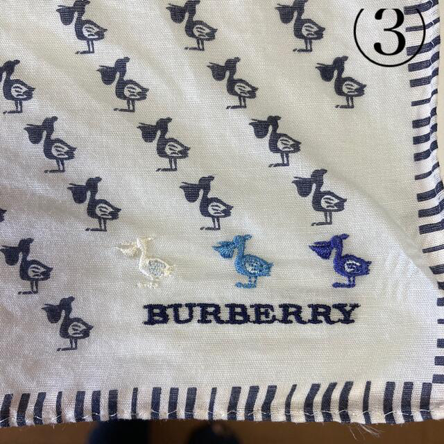 BURBERRY(バーバリー)の【中古品】Burberryハンカチ3枚セット ハンドメイドのファッション小物(ハンカチ/バンダナ)の商品写真