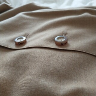 クリスチャンディオール(Christian Dior)のシモン様専用ChristianDiorロングスカート ベージュ ロゴ入りボタン(ロングスカート)