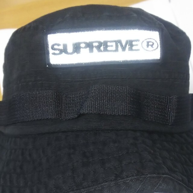 Supreme(シュプリーム)のSupreme  Reflective Patch Boonie  S/M 黒 メンズの帽子(ハット)の商品写真