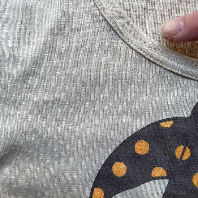 レディースＴシャツ　M  ベージュ×ブラウン レディースのトップス(Tシャツ(半袖/袖なし))の商品写真