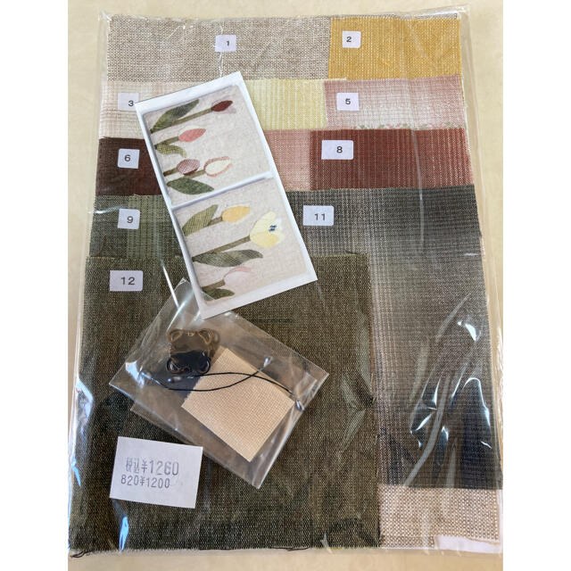 チューリップの三つ折パースのキット ハンドメイドの素材/材料(生地/糸)の商品写真