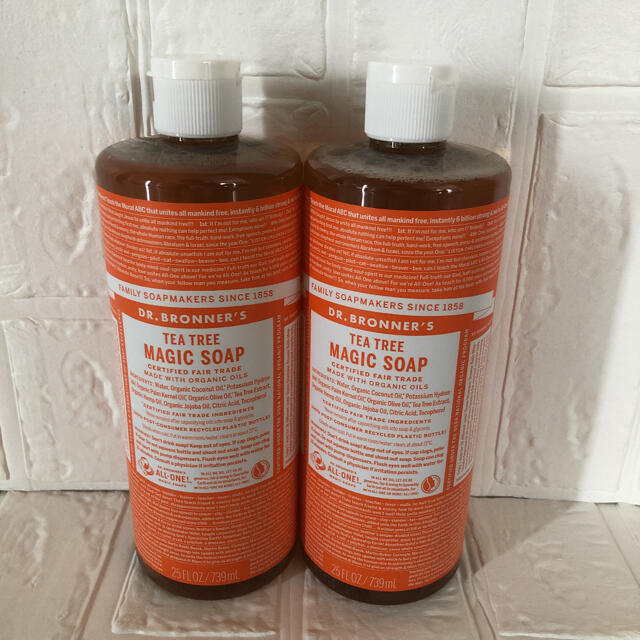 Dr.Bronner(ドクターブロナー)のドクターブロナー　マジックソープ ティートゥリー　739ml×2 コスメ/美容のボディケア(ボディソープ/石鹸)の商品写真