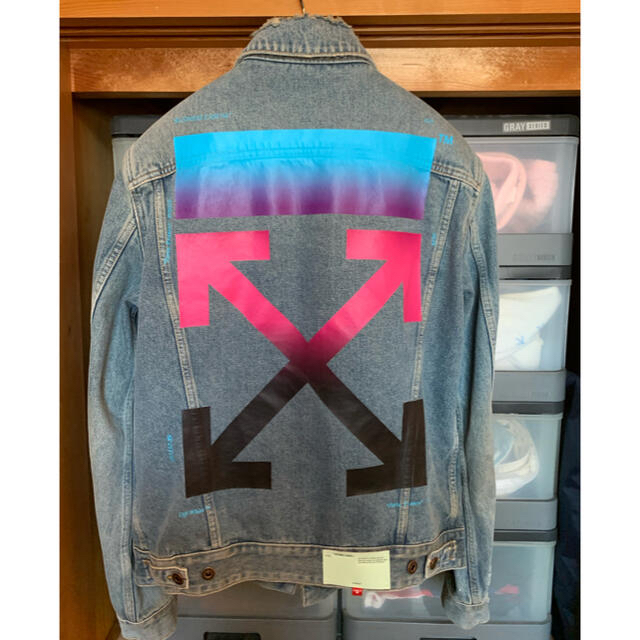 off-white gradient denim jacket L