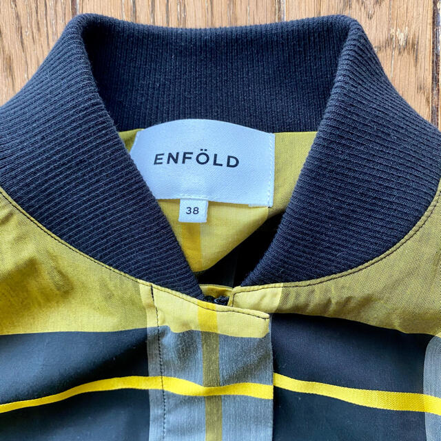 ENFOLD(エンフォルド)の2回使用美品 ENFORDエンフォルドパッチワークジャンパーカーディガンブルゾン レディースのジャケット/アウター(ブルゾン)の商品写真