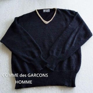 コムデギャルソン(COMME des GARCONS)のコムデギャルソンオム リネンニット 黒(ニット/セーター)