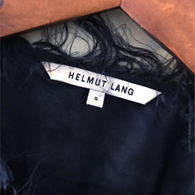 HELMUT LANG(ヘルムートラング)のHelmutLangヘルムートラング濃紺ネイビーシルクブラウスフリンジ レディースのトップス(シャツ/ブラウス(半袖/袖なし))の商品写真