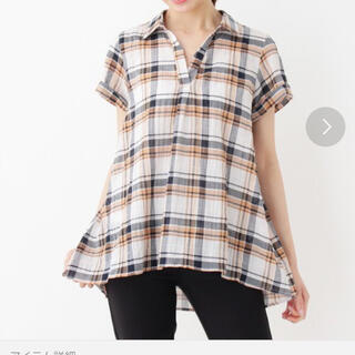シューラルー(SHOO・LA・RUE)のチェックスキッパーシャツ(シャツ/ブラウス(半袖/袖なし))