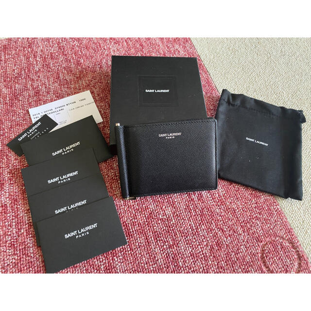 Saint Laurent(サンローラン)のサンローラン　マネークリップ　財布　二つ折り財布　ラウンドファスナー メンズのファッション小物(マネークリップ)の商品写真