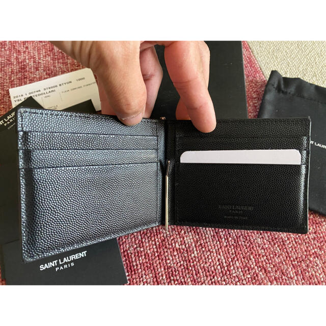 Saint Laurent(サンローラン)のサンローラン　マネークリップ　財布　二つ折り財布　ラウンドファスナー メンズのファッション小物(マネークリップ)の商品写真