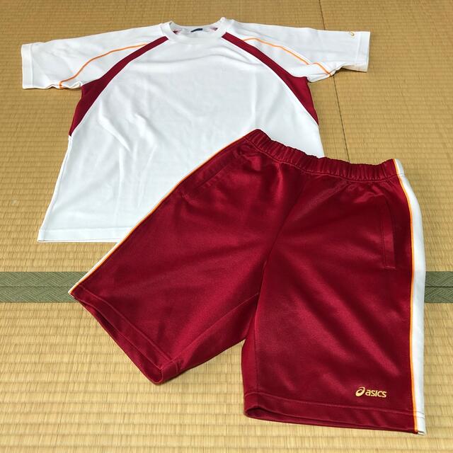 asics(アシックス)のみけ猫ぷー様専用　asics アシックスジャージ Lサイズ　　高校ジャージ スポーツ/アウトドアのランニング(ウェア)の商品写真